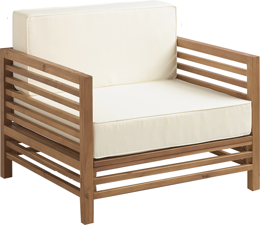 Campangia Teak Lounge Chair (900x779), Png Download