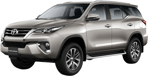 Accessories - Toyota Fortuner 2018 Silver Metallic (510x266), Png Download