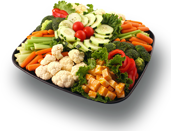 Crunch & Creamy Vegetable & Cheese Tray - Cheese And Vegetable Platter (600x600), Png Download