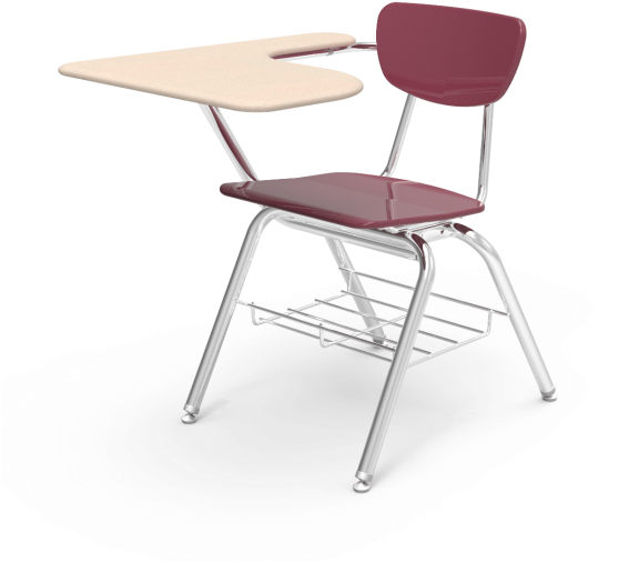 3000 Series Chair Desk Tablet Arm Top - Chair Desk (575x575), Png Download