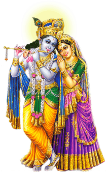 Radha Krishna Simple - Radha Krishna Image Png (400x400), Png Download