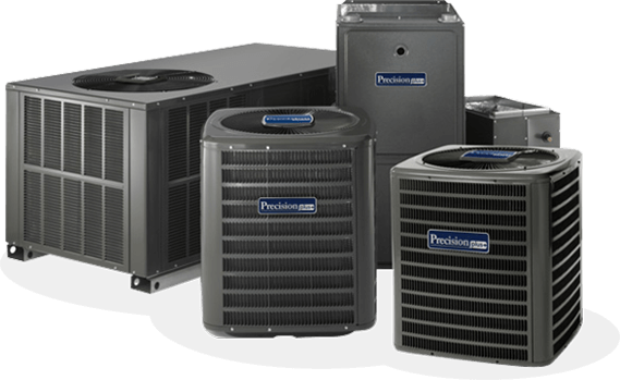 Schedule Your Precision Air & Heating Complete A/c - Goodman 4 Ton 16 Seer Air Conditioner R-410a Gsx160481 (569x349), Png Download