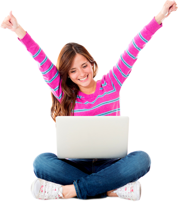 Girls Pngs - Study Girl Png (364x411), Png Download