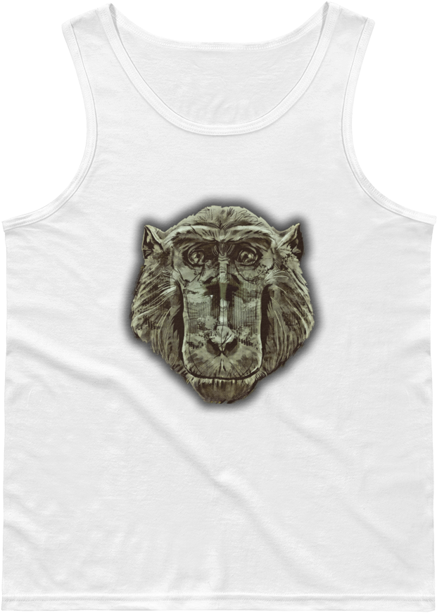 Hanuman Men's Tank Top - Gold Gradient Monkey Head Gold Gradient Monkey Head (1000x1000), Png Download