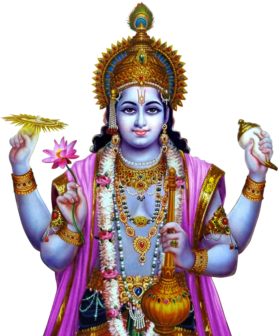 Lord Tirupati Venkateswara And Lord Vishnu Transparent - Sri Vishnu God Png (1600x1161), Png Download
