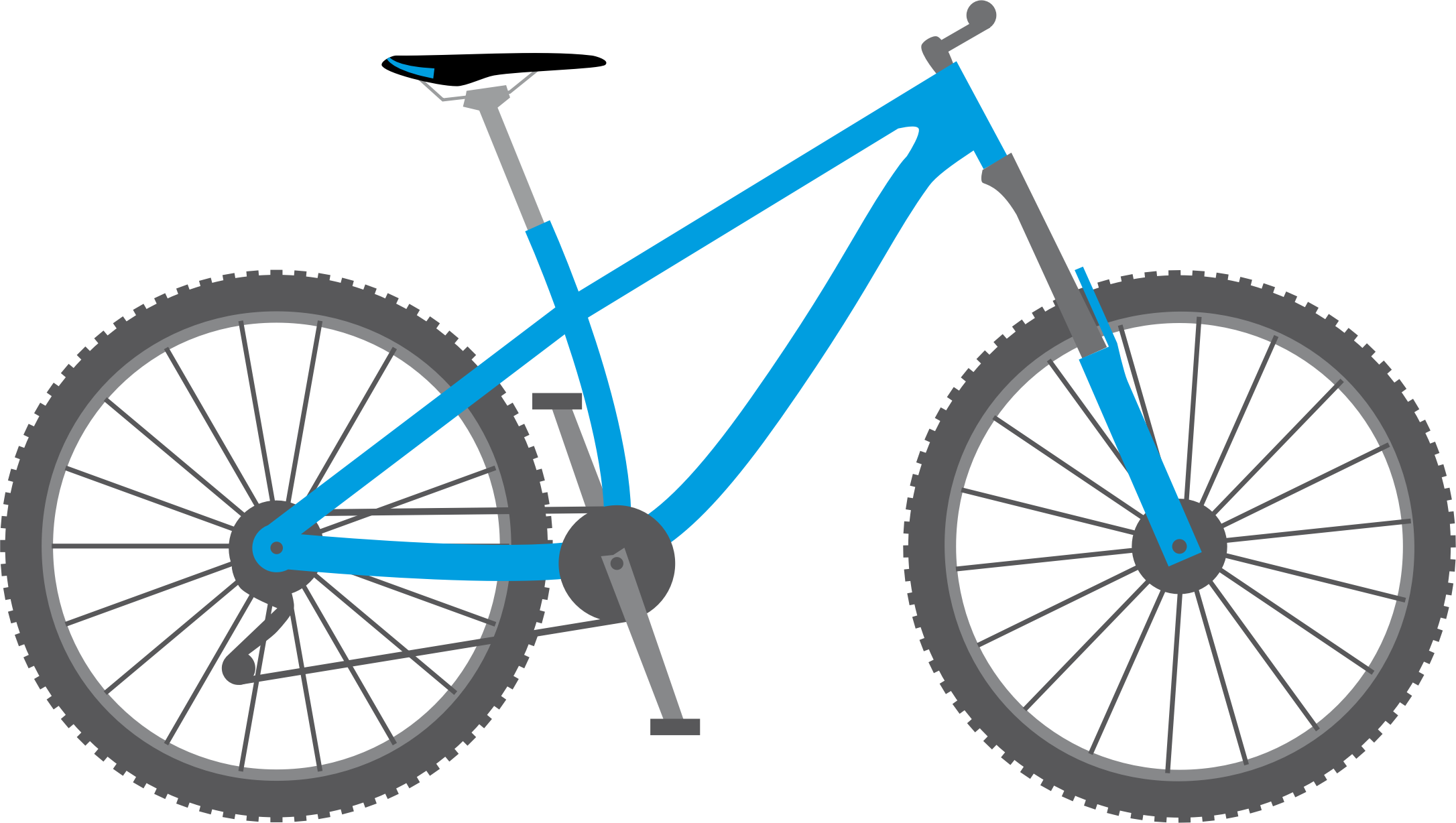 Bicycle Clipart Png - Bicycle Clipart Transparent (2172x1228), Png Download