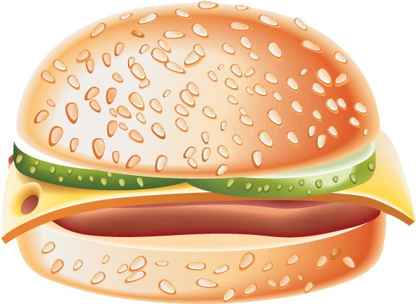 View Full Size - Burger Clip Art Png (627x458), Png Download