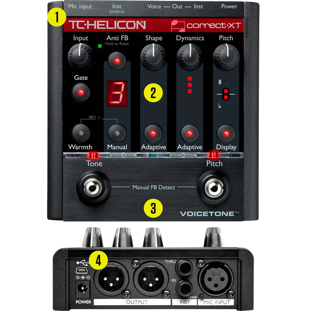 Eliminate Vocal Stress - Tc-helicon Voicetone Correct Xt Pitch Correction Pedal (630x630), Png Download