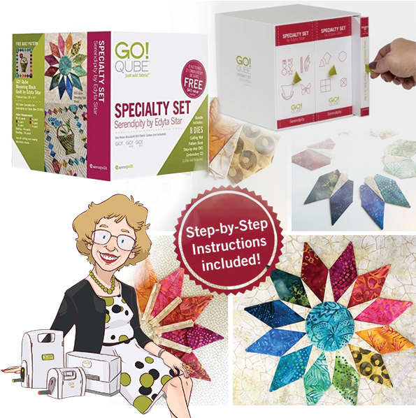 Qube Specialty Set - Accuquilt Go! Cube Serendipity By Edyta Sitar (660x597), Png Download