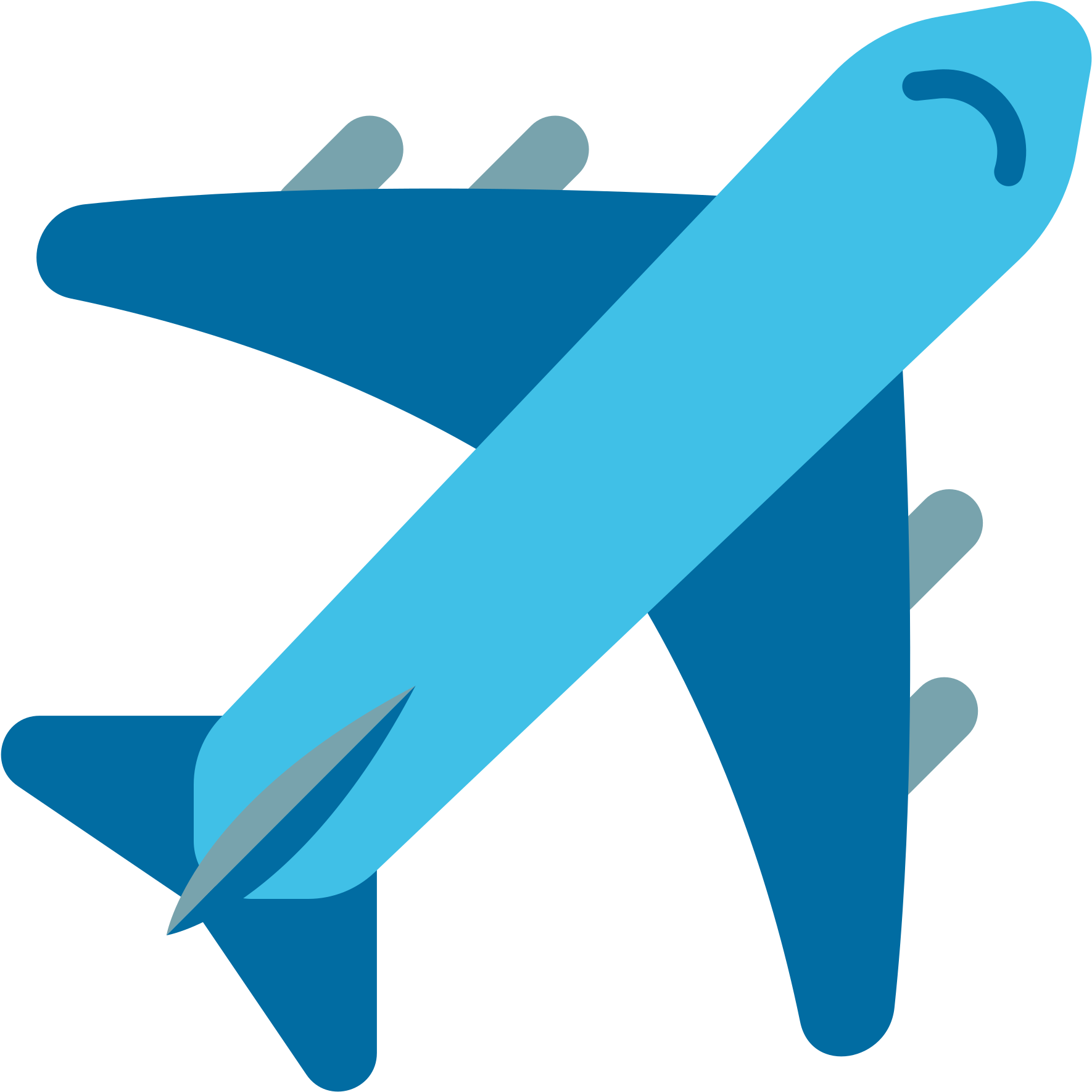 Travel Emoji Png - Airplane Emoji Small (2000x2000), Png Download