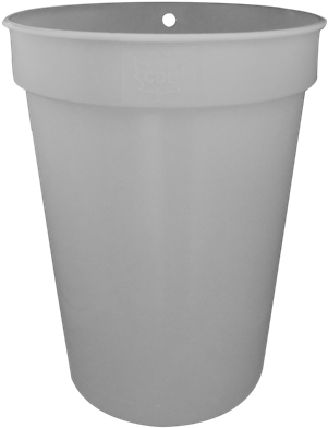 2 Gallon Gray Plastic Sap Bucket - Flowerpot (550x550), Png Download