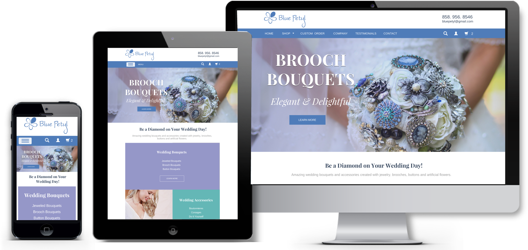 Blue Petyl E Commerce Screen Shots - E-commerce (2500x983), Png Download