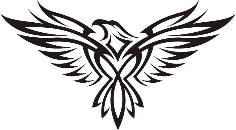 Spirit Animal Tattoo Designs - Tribal Flying Eagle Tattoo (800x442), Png Download