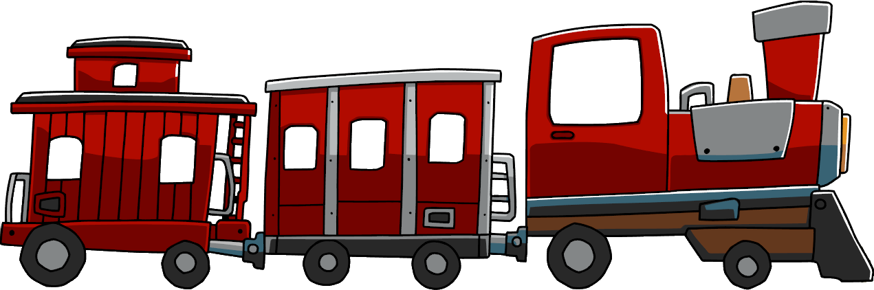 Train Png Pic - Train With Caboose Cartoon (1271x422), Png Download