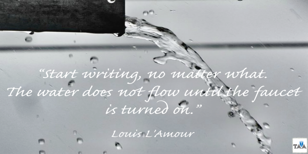 Louis L'amour 'start Writing, No Matter What - Frases De Louis L Amour (1000x500), Png Download