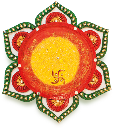 Kundan Puja Thali - Jaipur (415x450), Png Download
