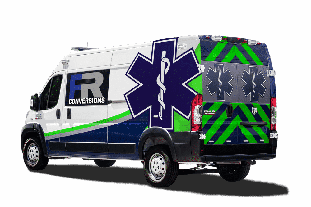 Nextwav Ambulance Fr Branded Rear Corner No Background - Compact Van (1000x667), Png Download