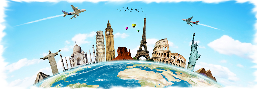 Book Flights, Hotels, Holiday Packages, Rail Ticket, - Around The World Flyers (1034x359), Png Download