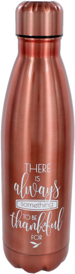 Thankful Bronze 17oz Stainless Steel Water Bottle - Stainless Steel Water Bottle Thankful (400x600), Png Download