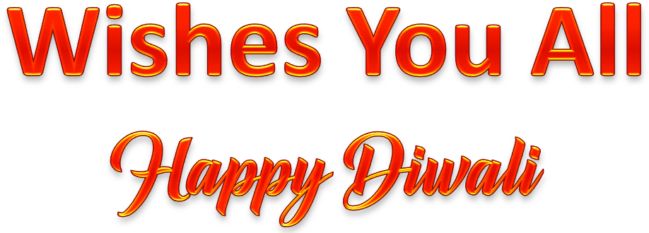 Wishes You All Happy Diwali Png Clipart Background - Portable Network Graphics (989x353), Png Download