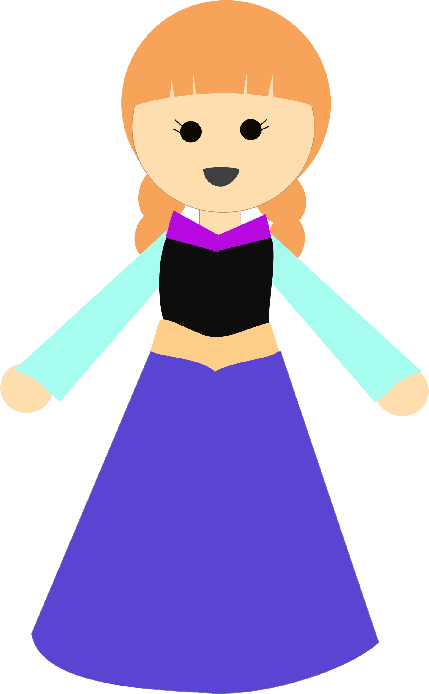 Clip Art Library Stock In A Big Image Png - Girl In Dress Clip Art Png (1420x2294), Png Download