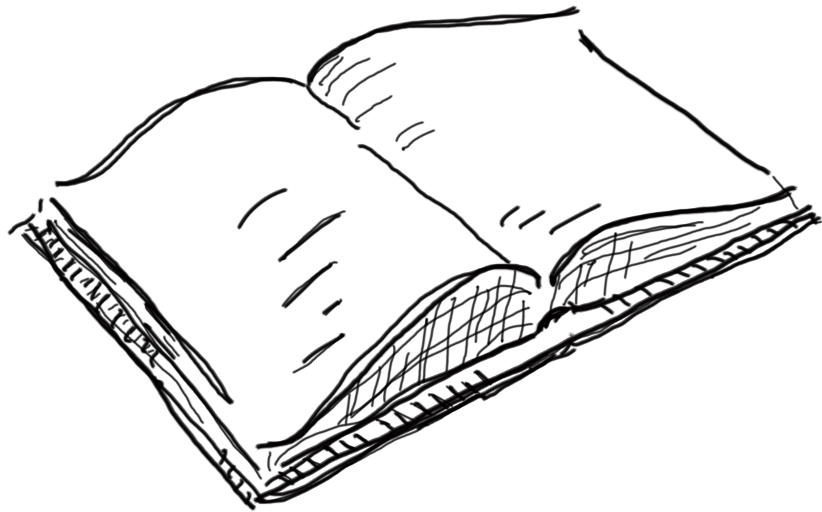 Open Book Drawing Png (1200x1200), Png Download