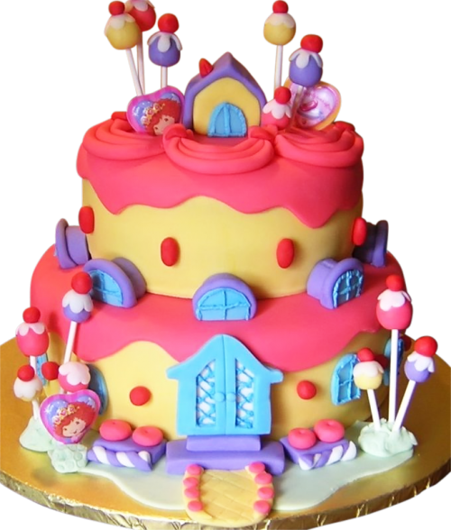 Download 1st Birthday Cake Png - Cartoon Birthday Cakes For Girls PNG Image  with No Background 