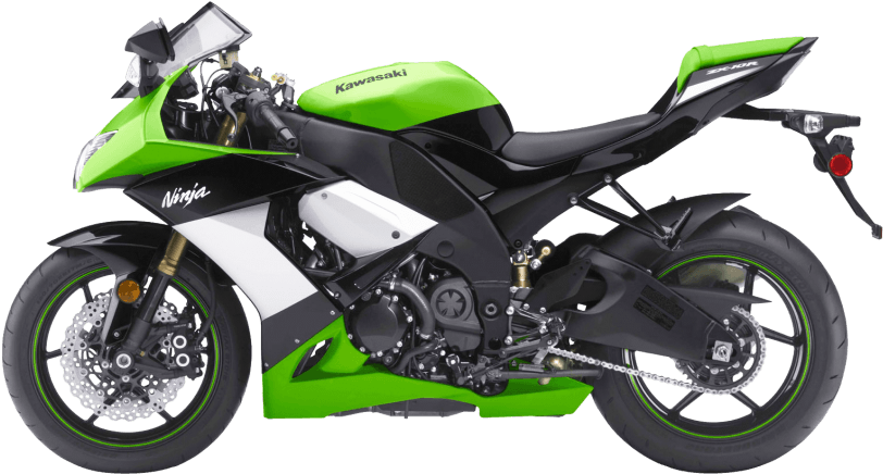 Green Zx R Sport Motorcycle Bike Png - Kawasaki Ninja Zx 10r (850x476), Png Download