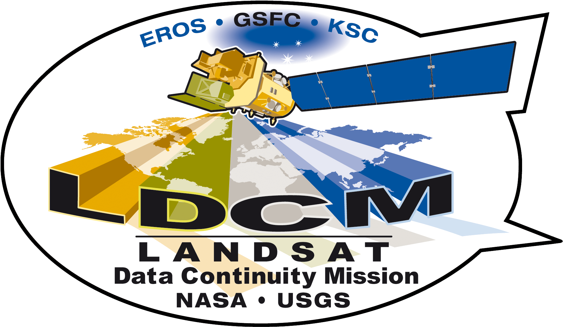 Landsat 8 Ldcm Mission Patch - Landsat 8 Logo (1930x1126), Png Download