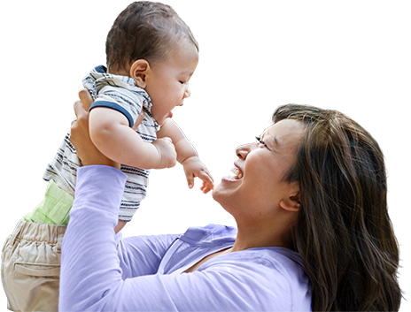 Mom And Baby - Infant (464x353), Png Download