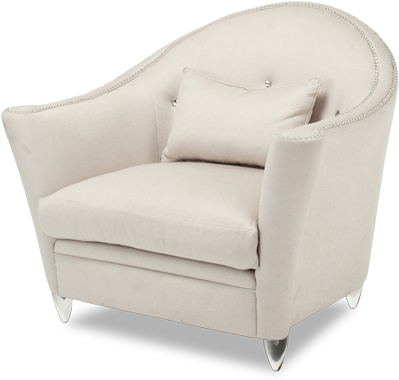 Amini Bel Air Park Chair And A Half Clear - Aico Bel Air Park Chair And A Half By Michael Amini (600x510), Png Download