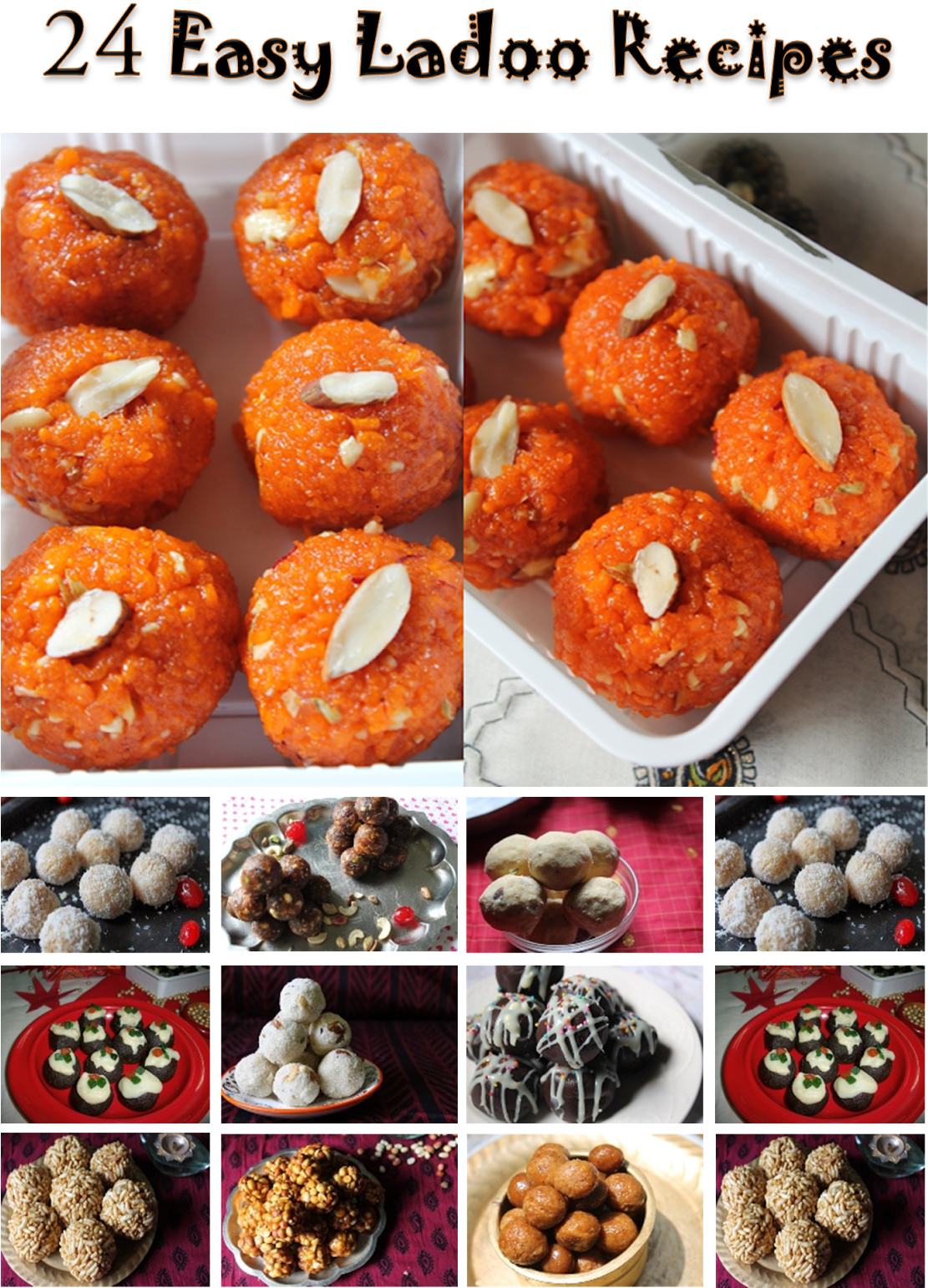 Different Typs Of Laddus (444x640), Png Download