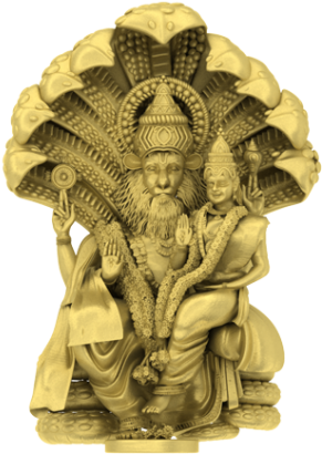 Narasimmar 3d God Pendant - Pendant (600x600), Png Download