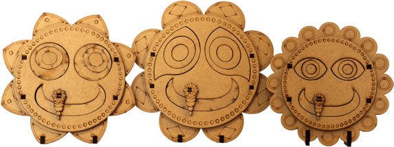 Jagannath - Carving (573x215), Png Download