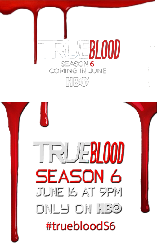 Season 6 True Blood Logo Banners Png By Riogirl9909 - True Blood Season 1 Dvd (505x800), Png Download