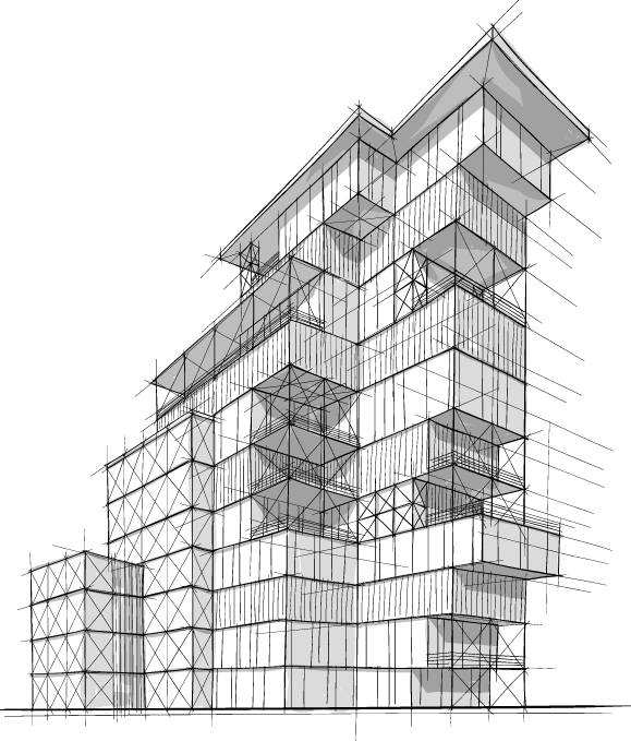 Why Choose Us Consulting And Construction Management - Building Sketch Png (579x679), Png Download