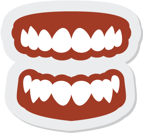 Teeth Clipart False Tooth - Complete Denture Icon (500x500), Png Download