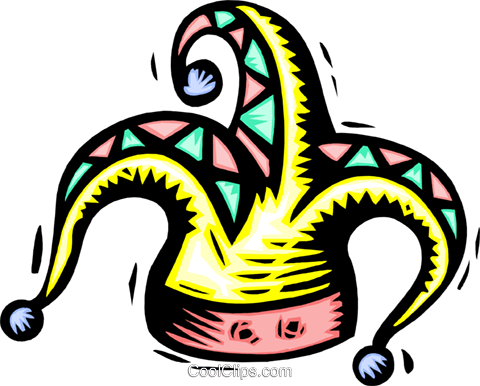 Jokers Hat Royalty Free Vector Clip Art Illustration - Symbol Of Foolishness (480x386), Png Download