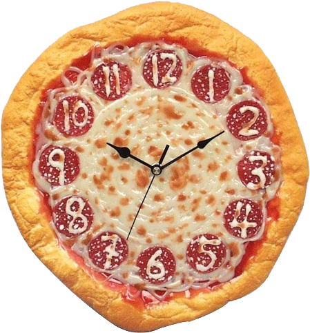Pizza Wall Clock (500x500), Png Download