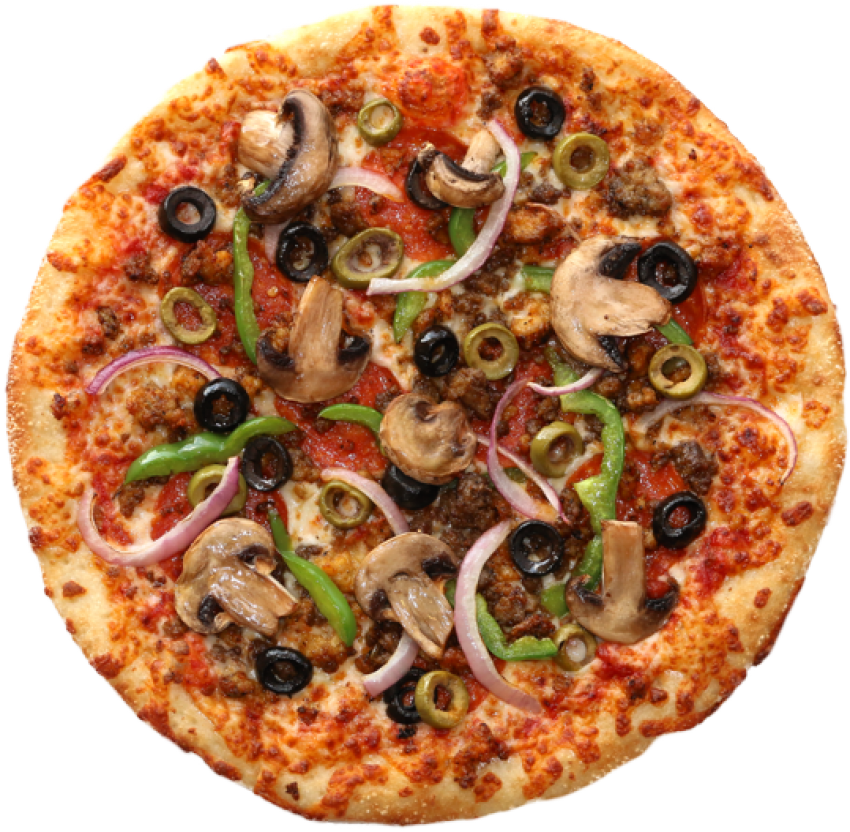 Top It Pizza Over The Top - Pizza Capers Pizzas (576x576), Png Download