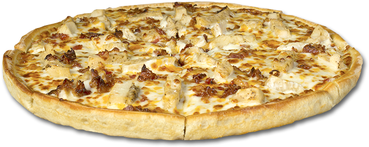 Bacon Ranch Creamy Ranch Dressing, Seasoned Chicken - Chicken Bacon Ranch Pizza Png (800x360), Png Download