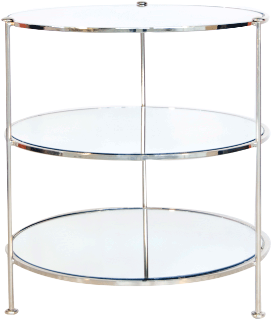 3 Tier Nickle Side Table Worlds Away V=1479869018 - Worldsaway 3 Tier End Table; Nickel Plated (800x800), Png Download