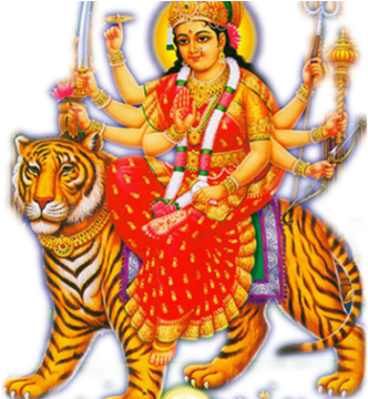 Happy Navratri Png - Good Morning Image With Goddess (457x359), Png Download
