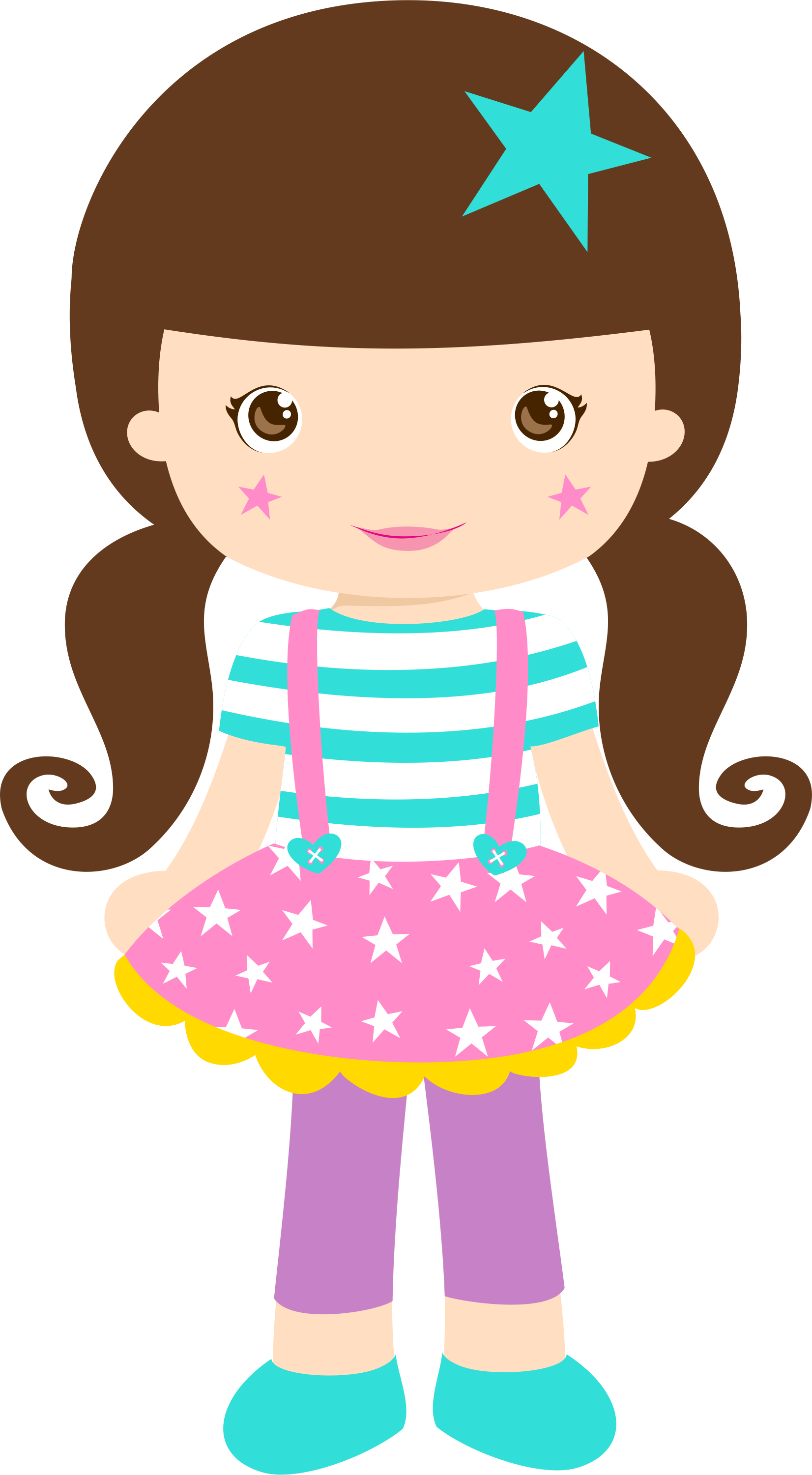 Circus Clipart Girls - Personagens Circo Rosa Png (1652x3001), Png Download