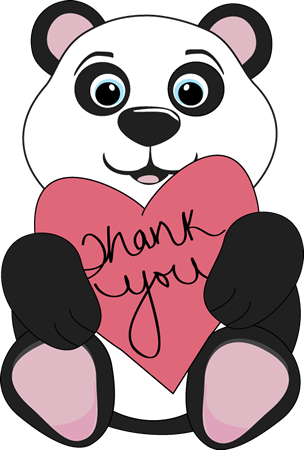 Pandas And Cute Image - Panda Thank You (304x450), Png Download