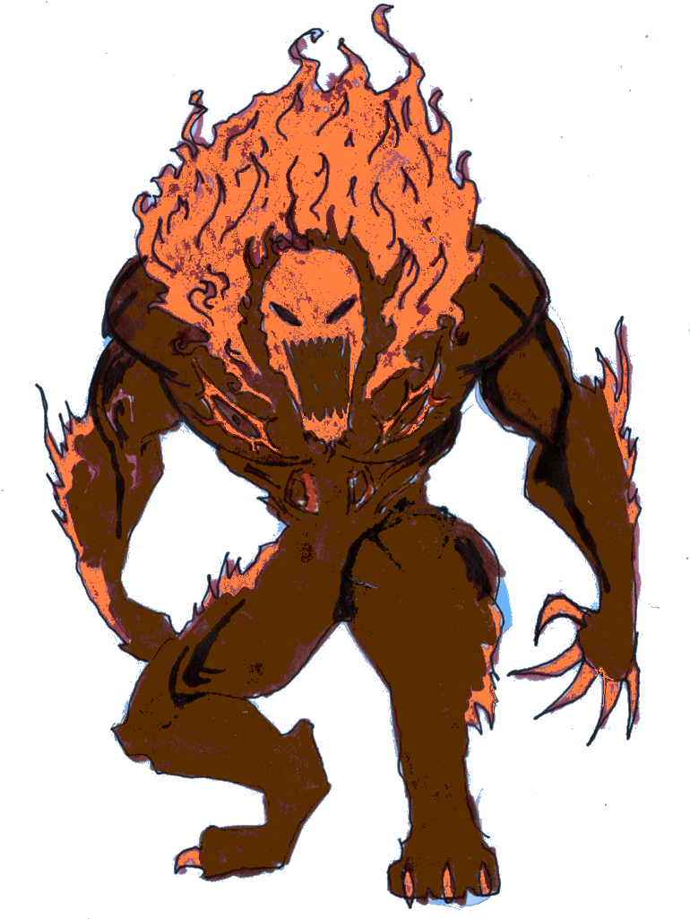 Previous - Demonio De Fuego Png (777x1029), Png Download