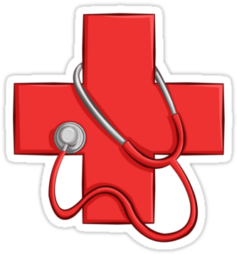 Medic Symbol Medic Sticker By Anmgoug On Redbubble - Doctor Symbol Cartoon (375x360), Png Download