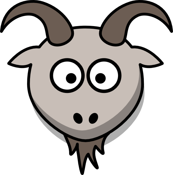 Goat Transparent Cartoon - Cartoon Goat Head Transparent (588x597), Png Download