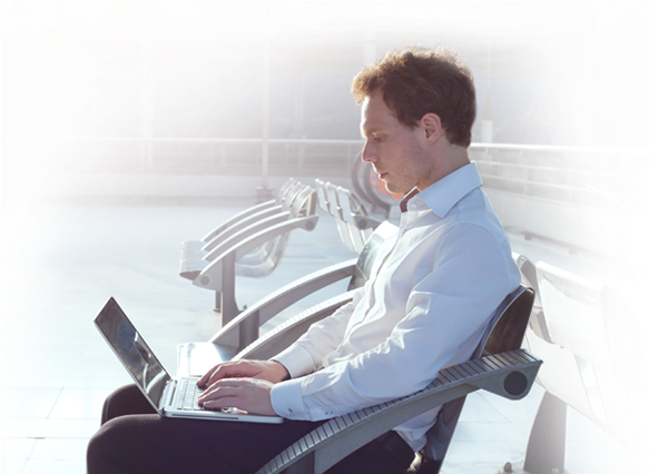 Man Laptop 1 - Business (792x540), Png Download