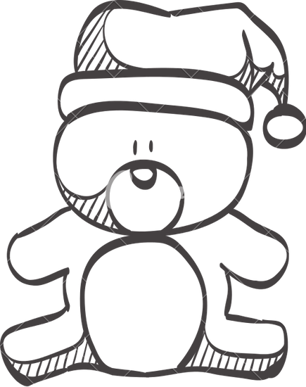 Clip Art Stock At Getdrawings Com Free For Personal - Christmas Teddy Bear Doodle (435x550), Png Download